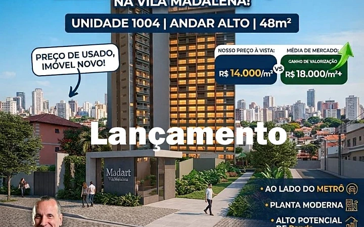 Madart Vila Madalena 48 m² na planta Apartamento